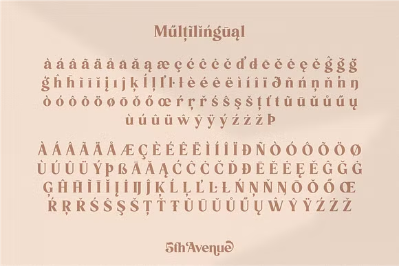 5th Avenue Font free download preview 9 – Serif Fonts font