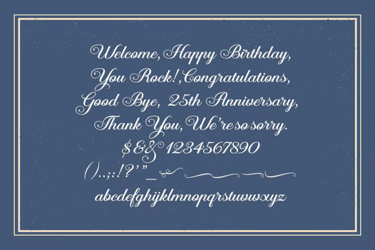 Aaron Script Font free download preview 2 – Script And Handwritten font
