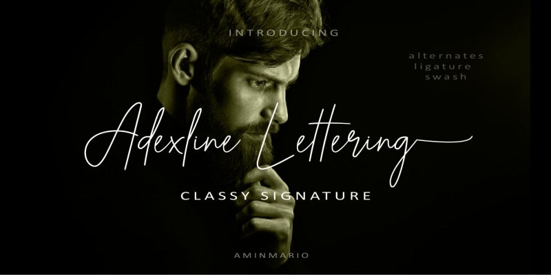 Adexline Lettering Font free download preview 6 – Font Family font