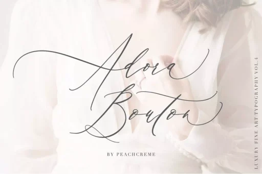 Adora Bouton Font free download preview 4 – Script And Handwritten font