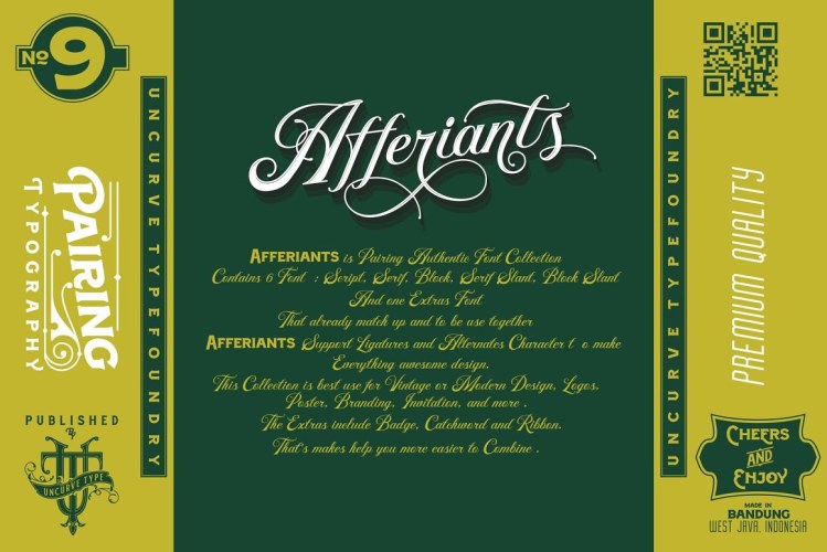 Afferiants Font Family free download preview 3 – Script And Handwritten font