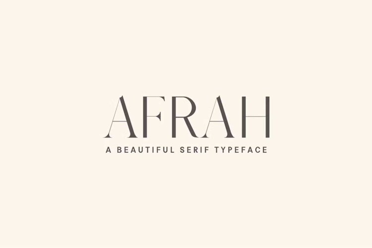Afrah Font free download preview 9 – Serif Fonts font