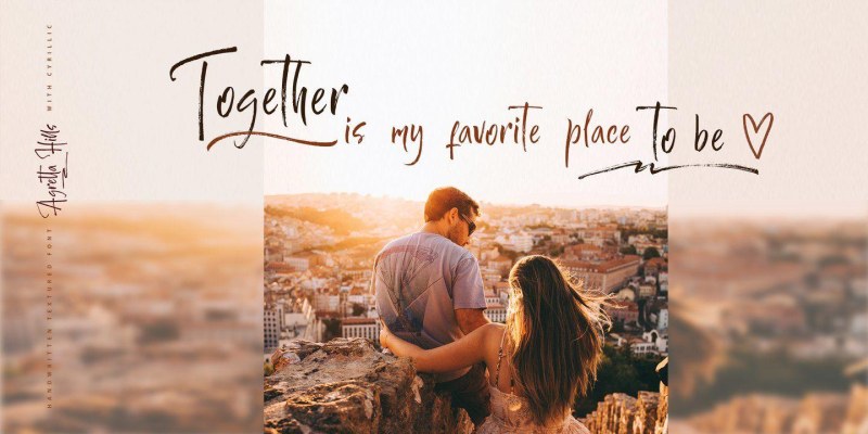 Agretta Hills Font Family free download preview 1 – Script And Handwritten font