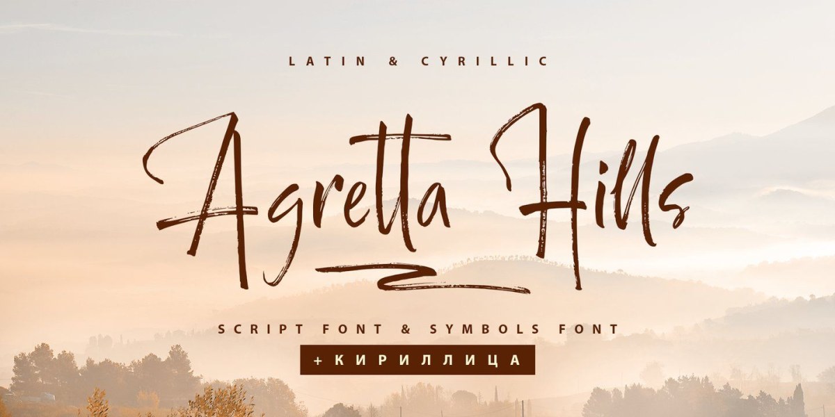 Agretta Hills Font Family free download – Script And Handwritten font preview image for Windows and Mac