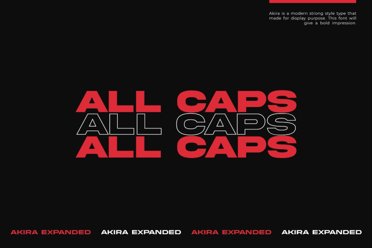 Akira Expanded Font free download preview 4 – Display Fonts font
