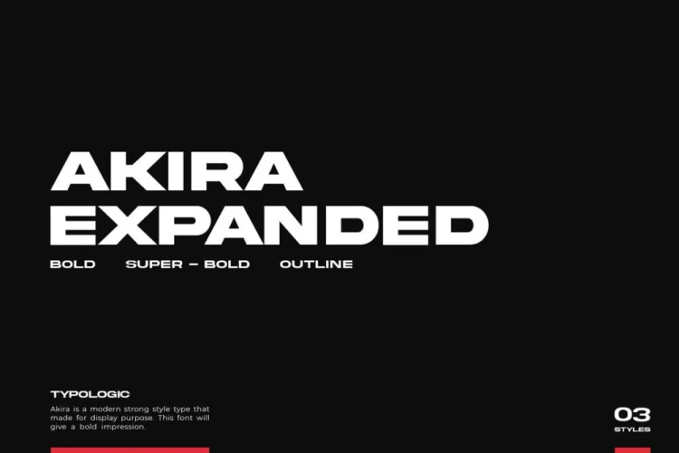 Akira Expanded Font free download preview 5 – Display Fonts font