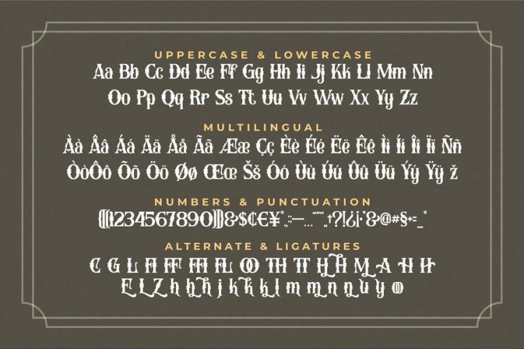 Alhambra Font free download preview 4 – Display Fonts font