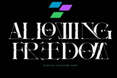 Allowing Freedom – Ligature Font free download – Display Fonts preview