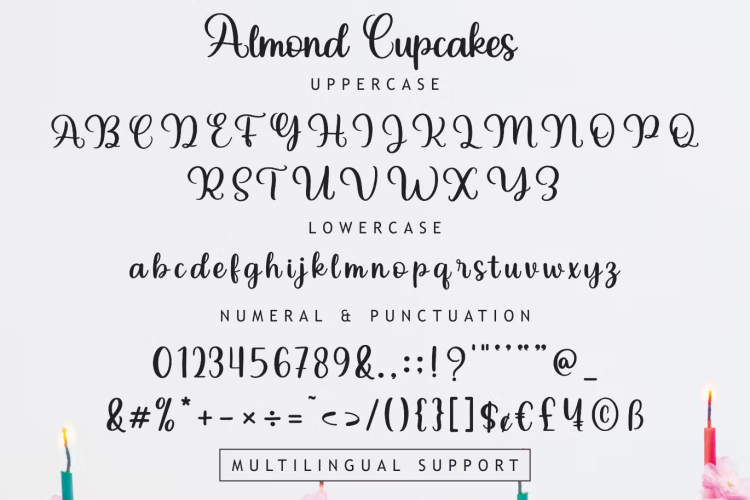 Almond Cupcakes Font free download preview 4 – Script And Handwritten font