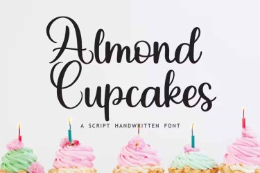 Almond Cupcakes Font free download – Script font preview