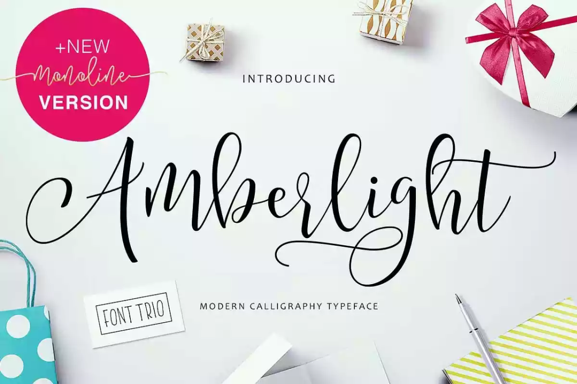 Amberlight Font free download – Script And Handwritten font preview image for Windows and Mac