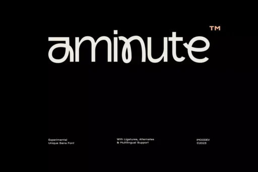 Aminute Font free download – Sans Serif Fonts font preview image for Windows and Mac