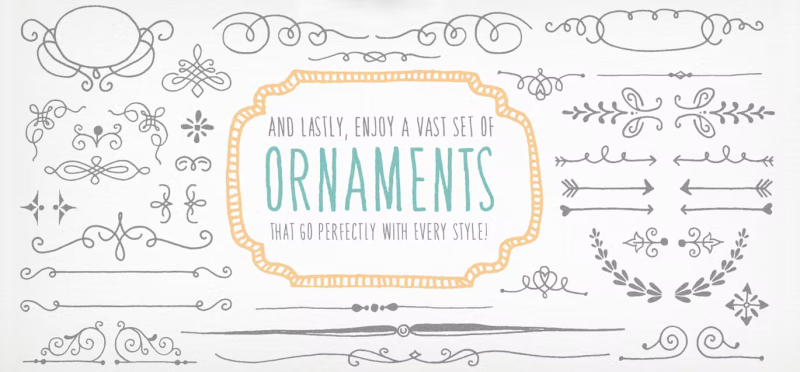 Amorie Font Elements free download preview 2 – Handwriting Fonts font