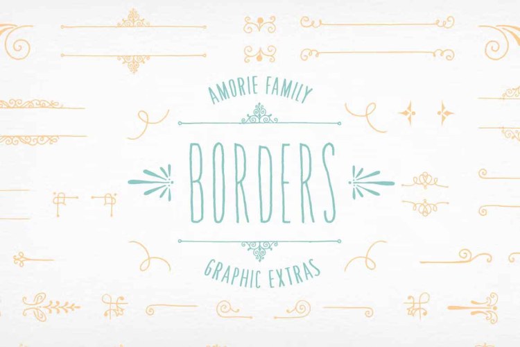 Amorie Font Elements free download preview 3 – Handwriting Fonts font