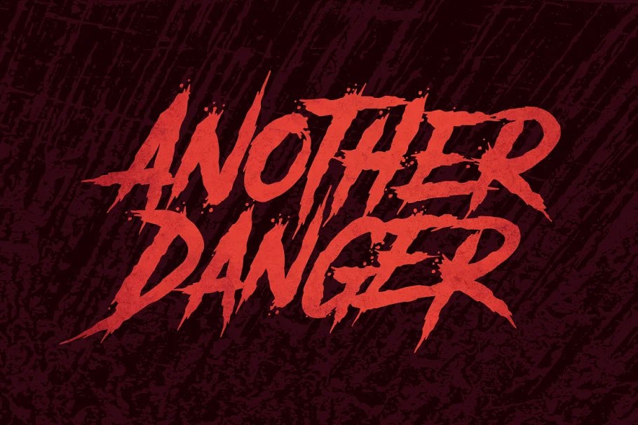 Another Danger Font free download – Display Fonts font preview image for Windows and Mac