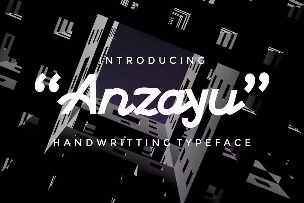 Anzayu Handwritting Font free download – Script And Handwritten font preview image for Windows and Mac