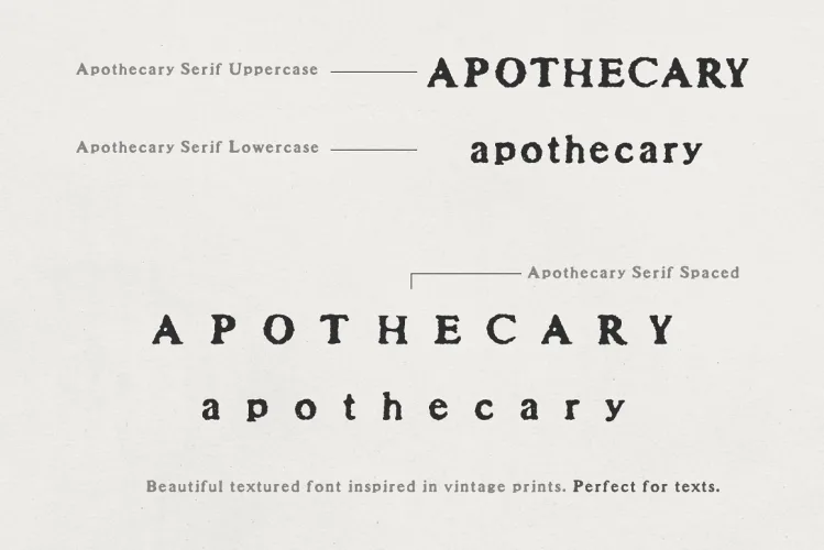 Apothecary Font preview 2 – Serif Fonts font sample