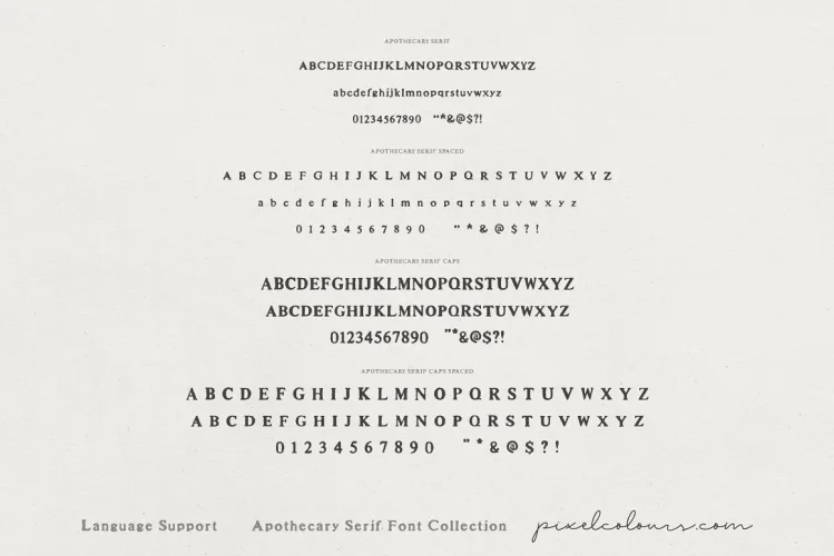 Apothecary Font preview 5 – Serif Fonts font sample