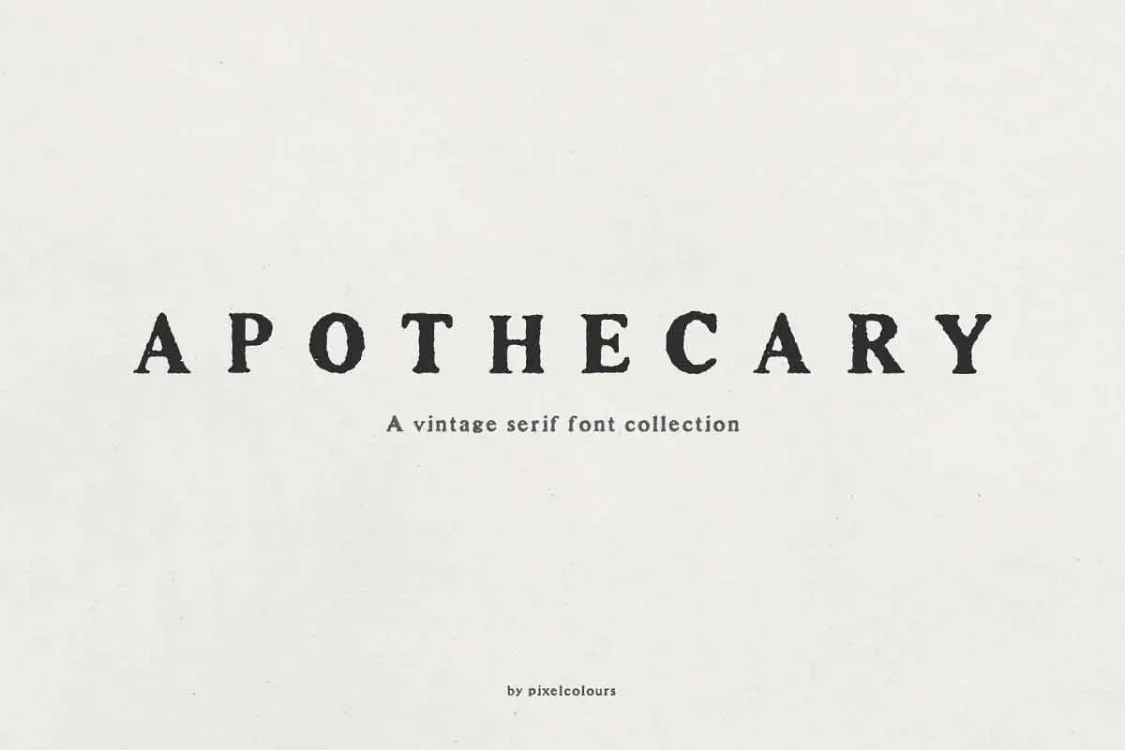 Apothecary Font free download – Serif Fonts font preview image for Windows and Mac