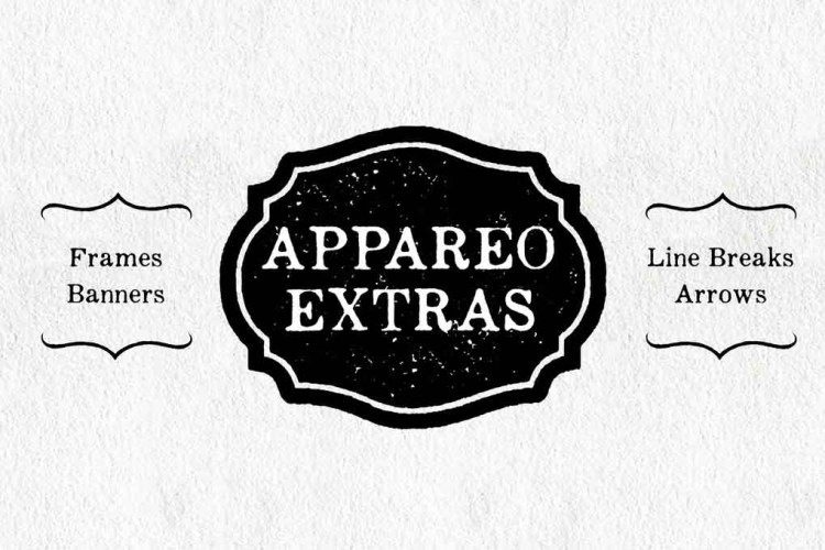 Appareo Extras Font free download preview 3 – Decorative Fonts font