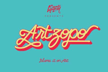 Artzopo Font free download – Script font preview