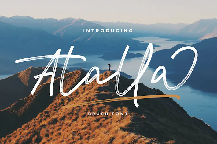 Atalla Font free download – Brush Fonts font preview image for Windows and Mac