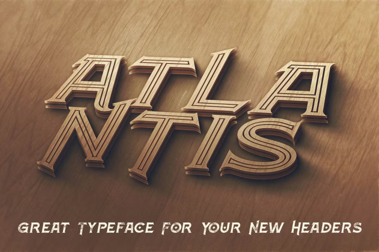 Atlantis Font free download preview 3 – Display Fonts font