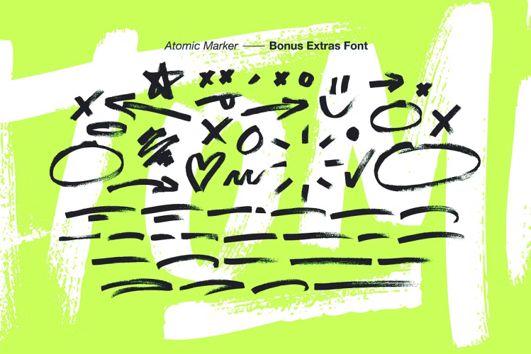 Atomic Marker Font free download preview 8 – Brush Fonts font