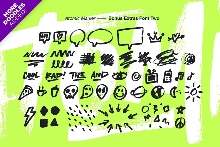 Atomic Marker Font free download preview 9 – Brush Fonts font