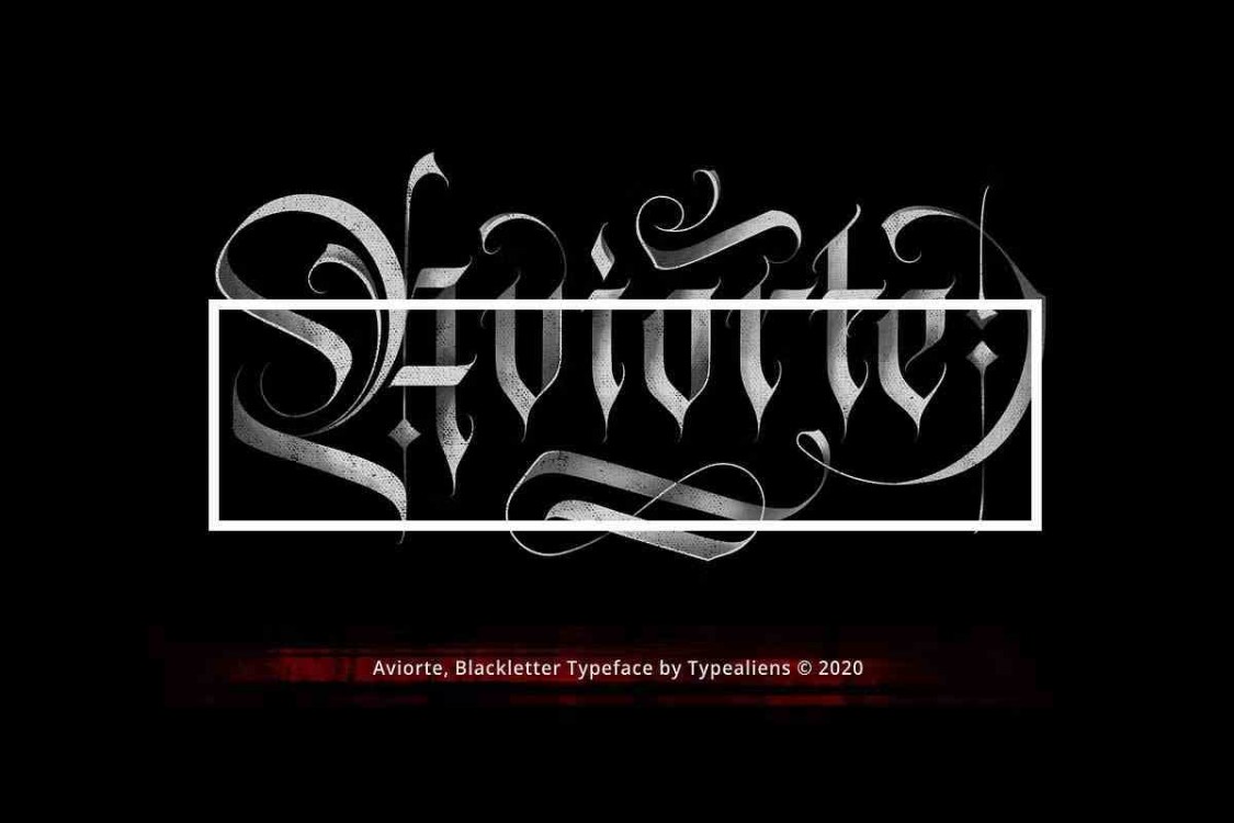 Aviorte Font free download – Blackletter Font font preview image for Windows and Mac