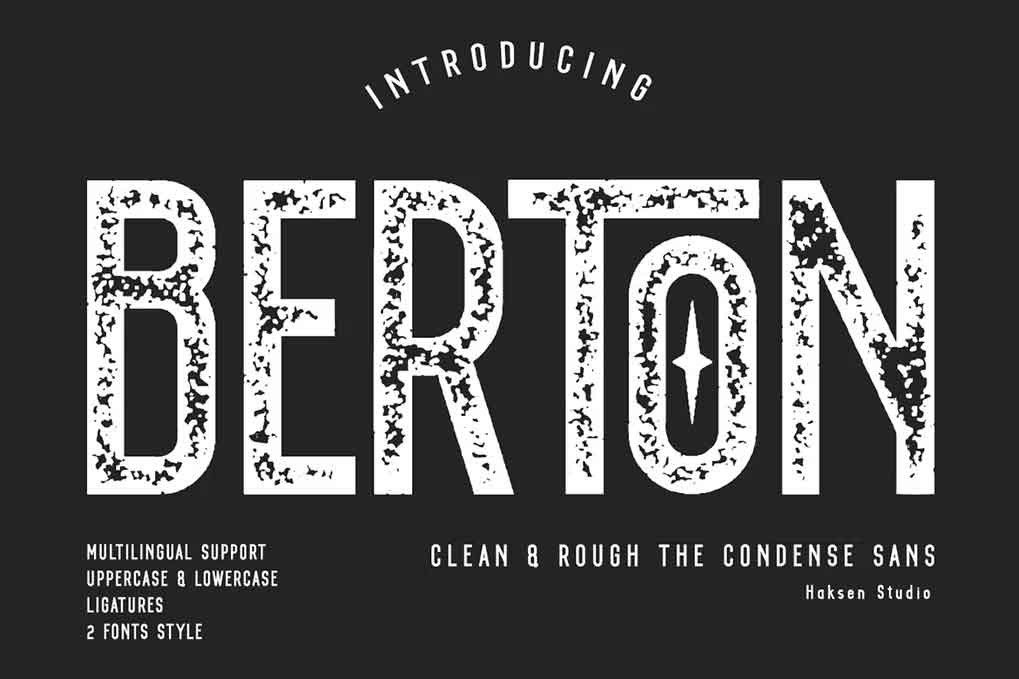 BERTON Font free download – Sans Serif Fonts font preview image for Windows and Mac