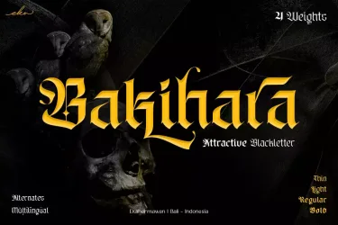 Bakihara – Blackletter Font Family free download – Font Family preview