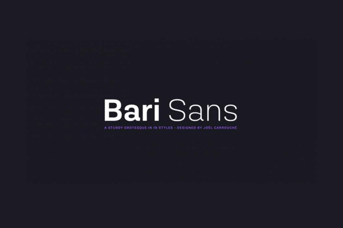 Bari Sans Font free download – Sans Serif Fonts font preview image for Windows and Mac