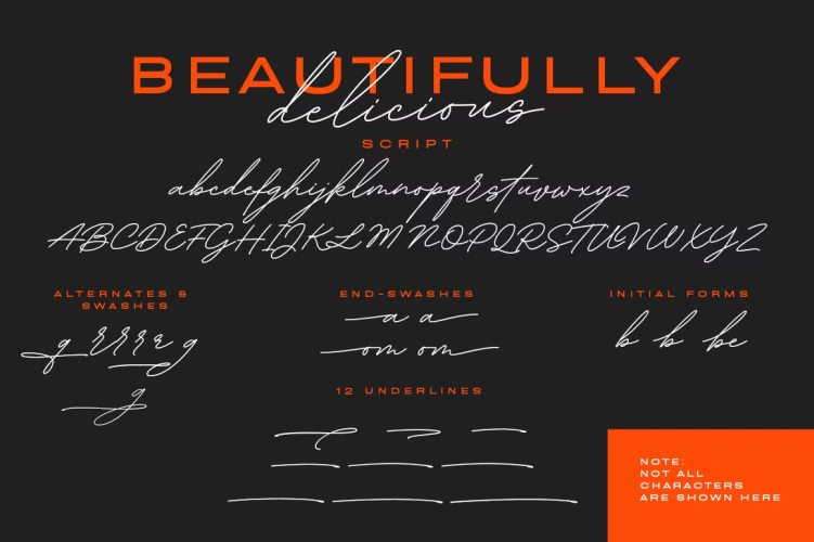 Beautifully Delicious Font free download preview 7 – Script And Handwritten font
