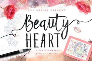 Beauty Heart Script Font free download – Script font preview