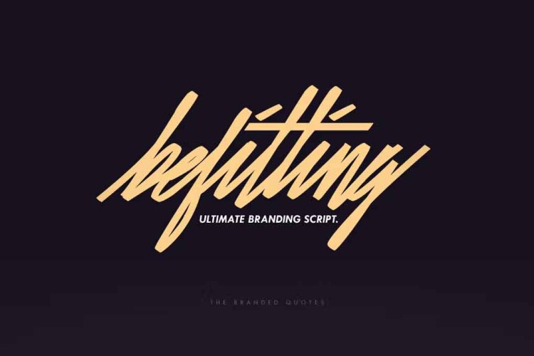 Befitting Script Font free download preview 3 – Script And Handwritten font