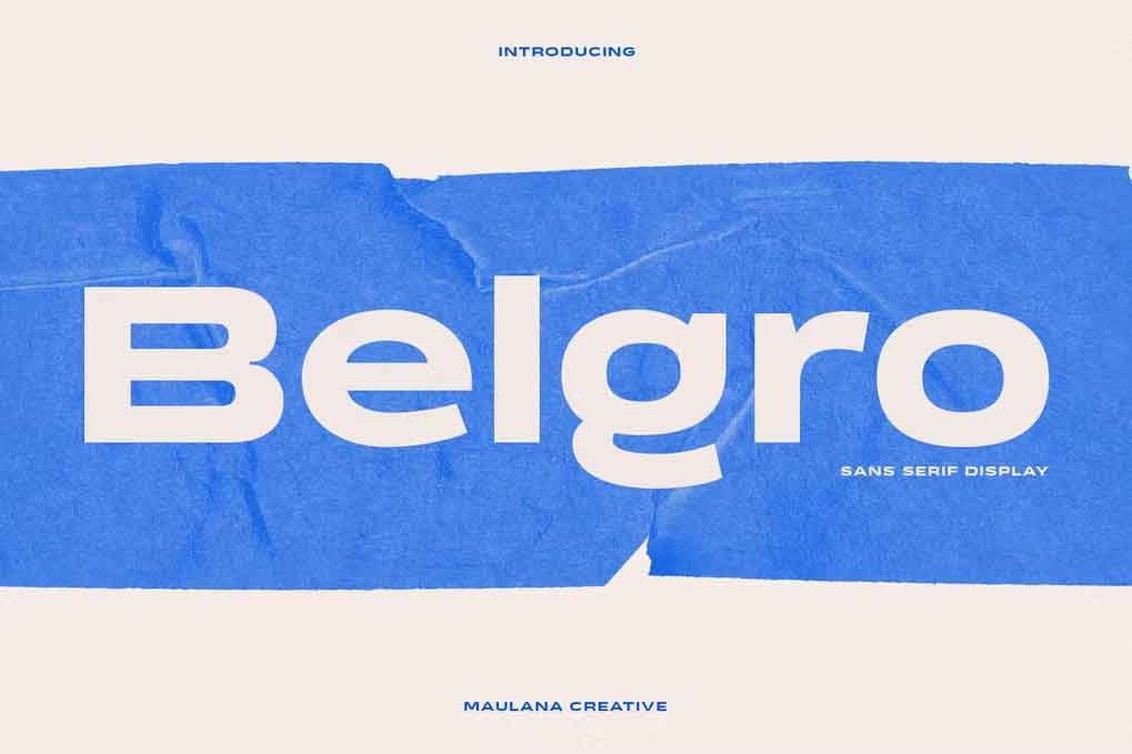 Belgro Display Font free download – Sans Serif Fonts font preview image for Windows and Mac