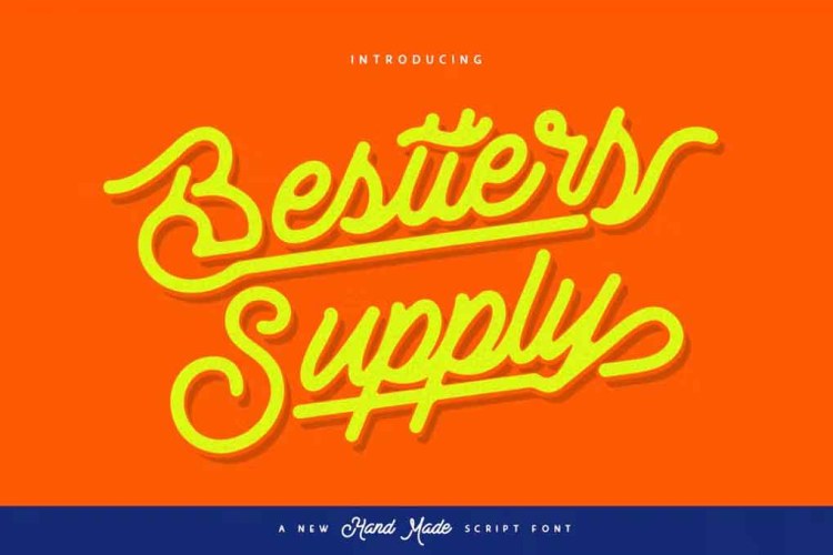 Bestters Supply Font free download preview 3 – Script And Handwritten font