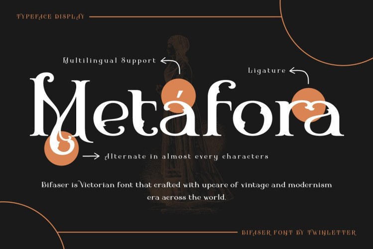 Bifaser – Victorian Font free download preview 1 – Display Fonts font