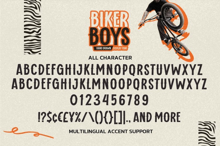Biker Boys – Hand Drawn Display Font free download preview 4 – Display Fonts font