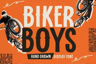 Biker Boys – Hand Drawn Display Font free download – Display Fonts preview