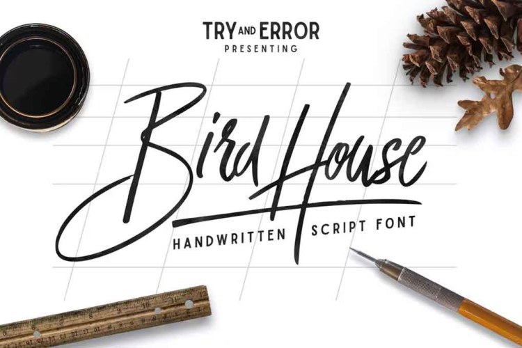 Bird House Script Font free download preview 3 – Script And Handwritten font
