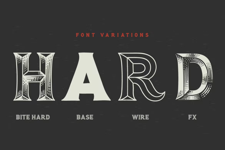 Bite Hard Font free download preview 1 – Serif Fonts font