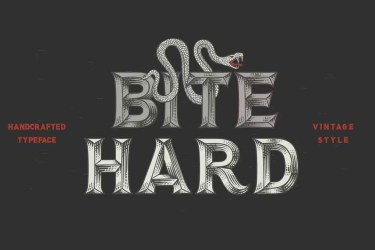 Bite Hard Font free download – Serif Fonts font preview