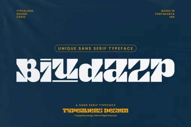 Biudazp Font free download – Decorative Fonts font preview