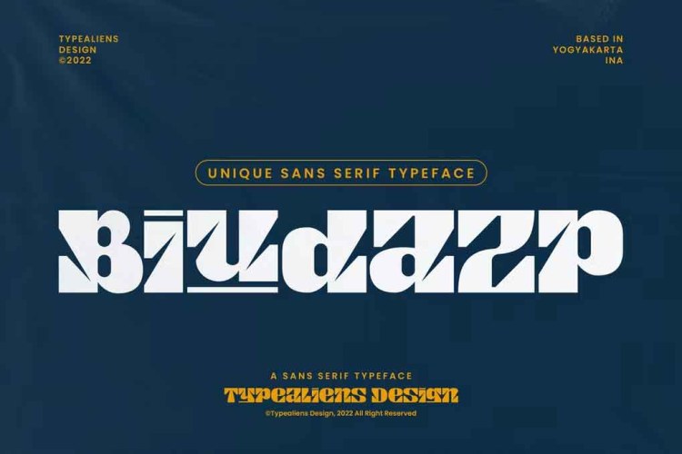 Biudazp Font free download preview 3 – Decorative Fonts font