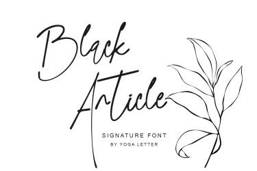 Black Article Font free download – Script And Handwritten font preview