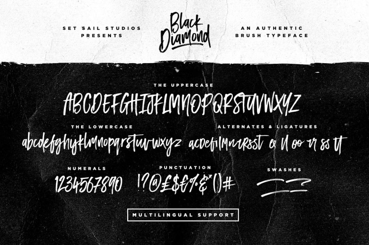 Black Diamond Font free download preview 7 – Brush Fonts font