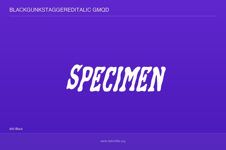 Black Gunk Font Family free download preview 1 – Display Fonts font