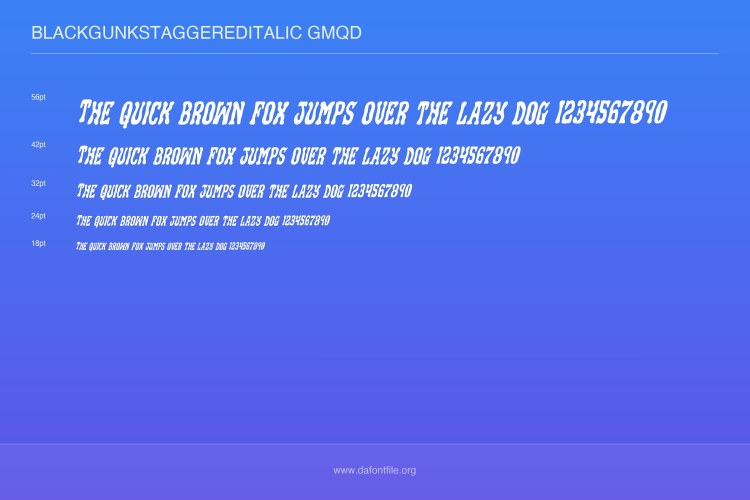 Black Gunk Font Family free download preview 4 – Display Fonts font